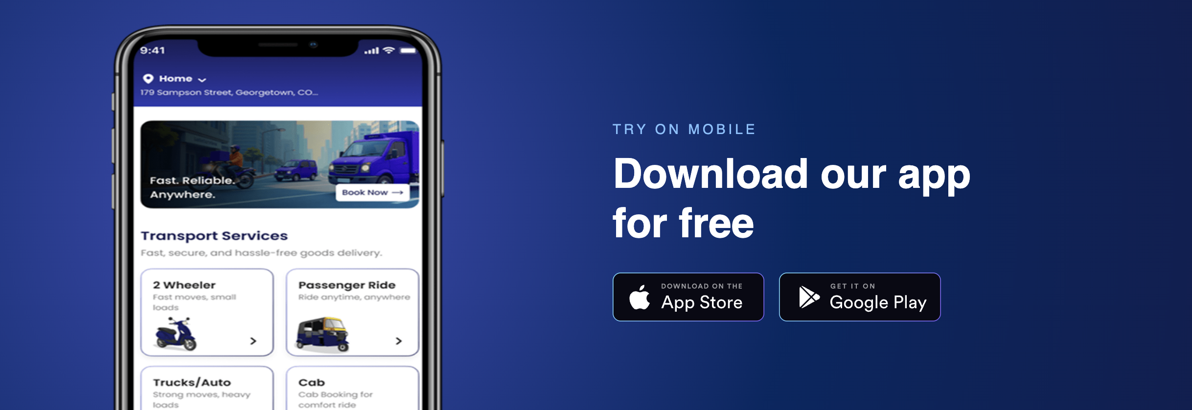 Roundz — On-Demand Logistics hero image